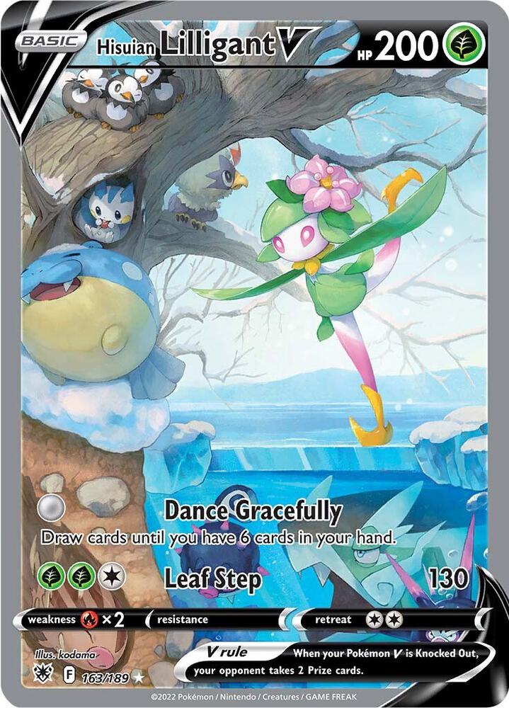 Pokémon Hisuian Lilligant V #163/189 SWSH10: Astral Radiance Alternate Full Art Holofoil Near Mint Trading Card