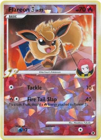 Pokémon Flareon E4 - 60/111 #060/111 Miscellaneous Cards & Products Cracked Ice Reverse Holofoil Heavily Played Trading Card