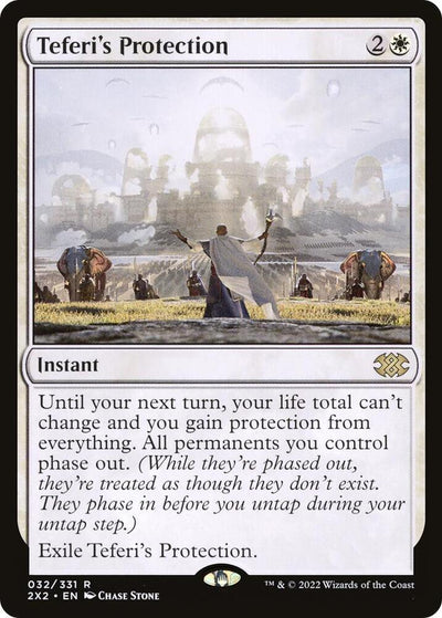 Magic Teferi's Protection #32 Double Masters 2022 Rare Non-Foil Near Mint Trading Card