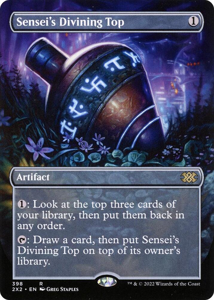 Magic Sensei's Divining Top #398 Double Masters 2022 Borderless Non-Foil Near Mint English Trading Card — catalog front, TCGplayer SKU 5690488