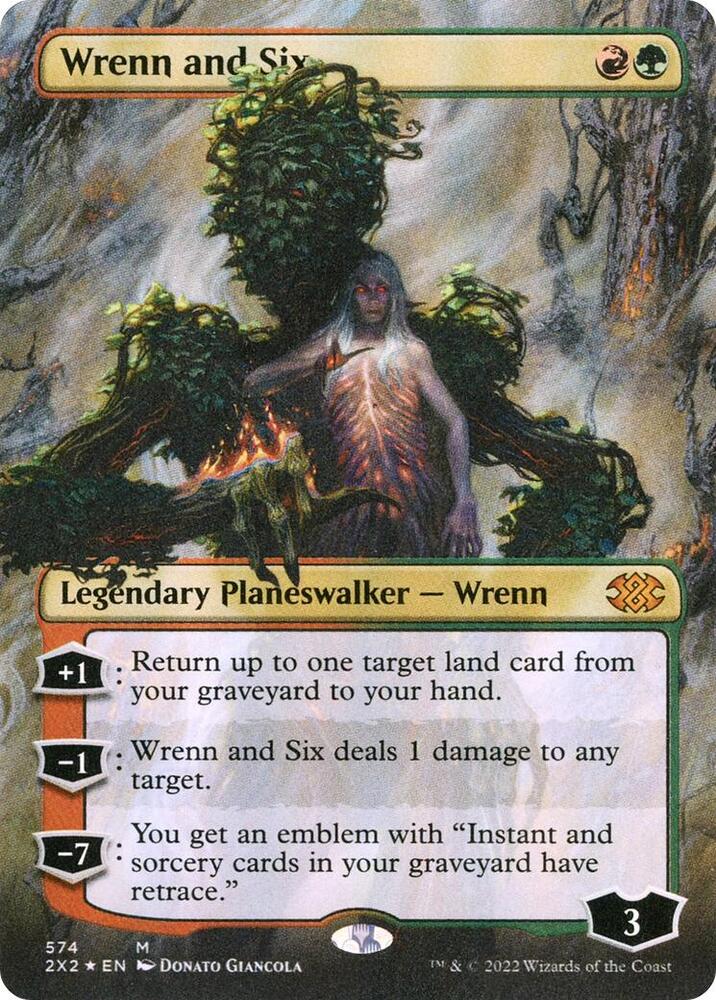 Magic Wrenn and Six #574 Double Masters 2022 Textured Foil Foil Near Mint Trading Card