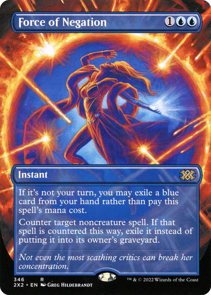 Magic Force of Negation #346 Double Masters 2022 Borderless Non-Foil Near Mint English Trading Card — catalog front, TCGplayer SKU 5702782