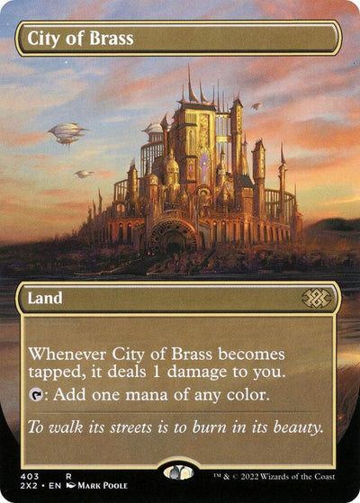 Magic City of Brass #403 Double Masters 2022 Borderless Non-Foil Near Mint Trading Card