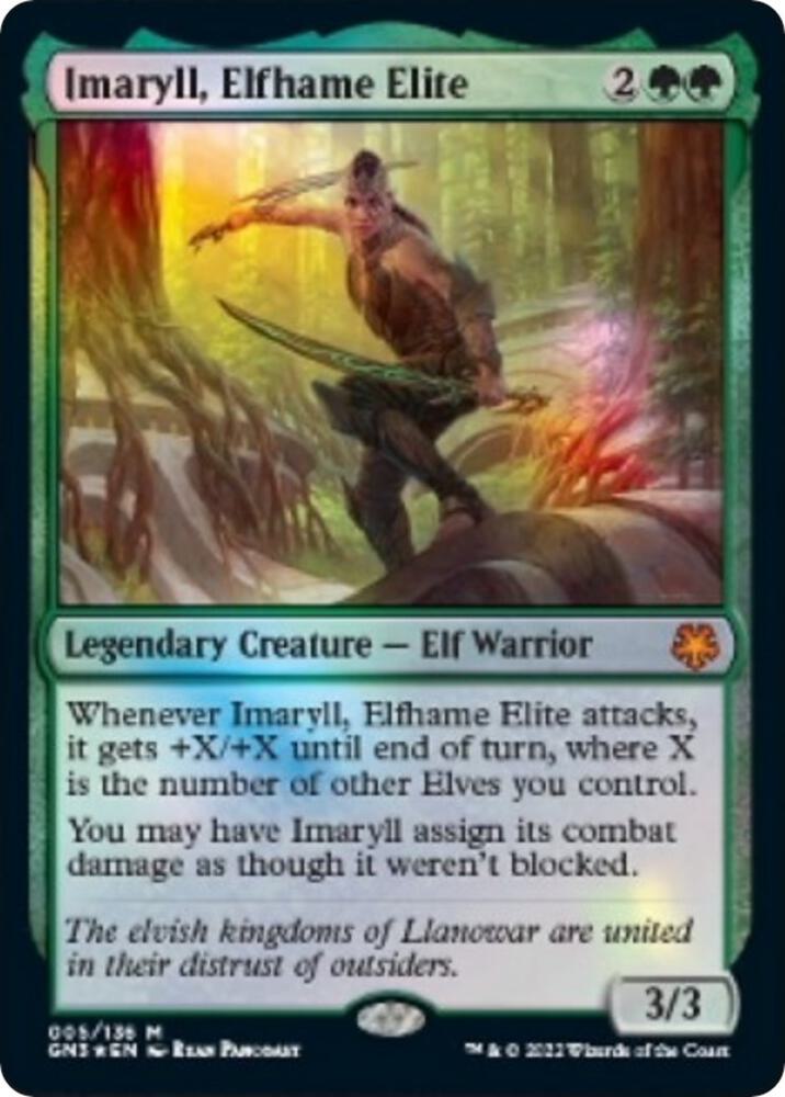 Magic Imaryll, Elfhame Elite #5 Magic Game Night: Free-For-All Mythic Rare Foil Near Mint English Trading Card — catalog front, TCGplayer SKU 5722626
