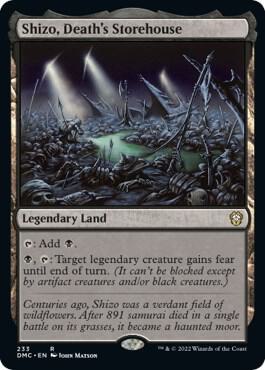 Magic Shizo, Death's Storehouse #233 Commander: Dominaria United Rare Non-Foil Near Mint Trading Card
