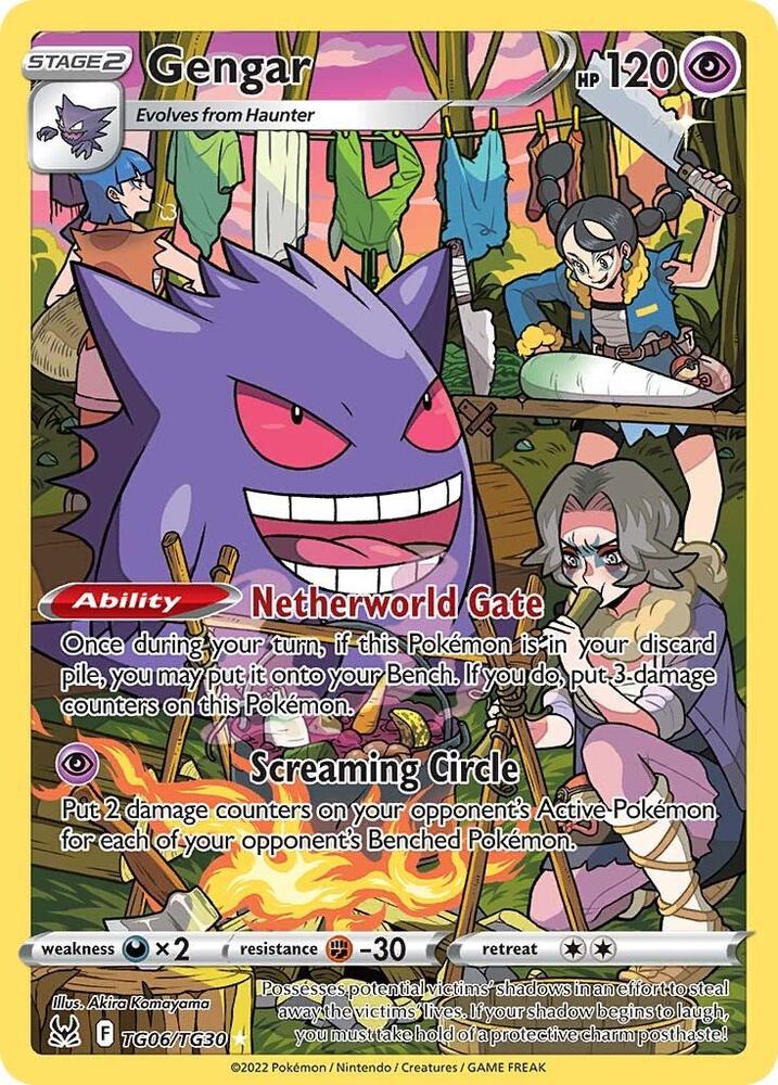 Pokémon Gengar #TG06/TG30 Lost Origin Trainer Gallery Ultra Rare Holofoil Near Mint English Trading Card — catalog front, TCGplayer SKU 5788791