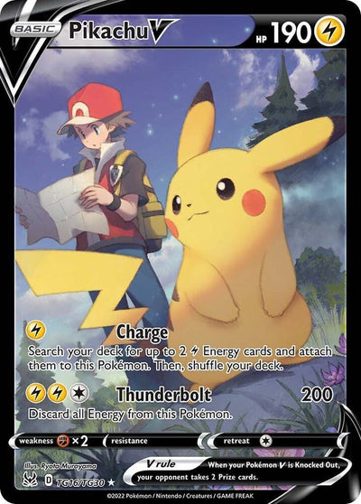 Pokémon Pikachu V #TG16/TG30 SWSH11: Lost Origin Trainer Gallery Ultra Rare Holofoil Near Mint Trading Card