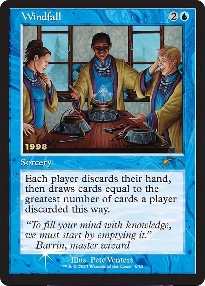 Magic Windfall #6 30th Anniversary Promos Promo Foil Near Mint English Trading Card — catalog front, TCGplayer SKU 5798813