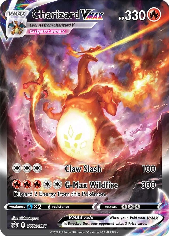 Pokémon Charizard VMAX #SWSH261 SWSH: Sword & Shield Promo Cards Promo Holofoil Near Mint Trading Card