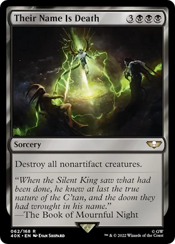 Magic Their Name Is Death #62 Universes Beyond: Warhammer 40,000 Rare Non-Foil Near Mint English Trading Card — catalog front, TCGplayer SKU 5821252