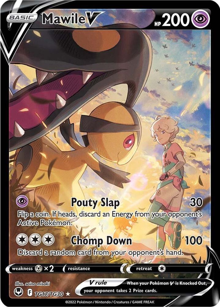 Pokémon Mawile V #TG17/TG30 SWSH12: Silver Tempest Trainer Gallery Ultra Rare Holofoil Near Mint English Trading Card — catalog front, TCGplayer SKU 6658514