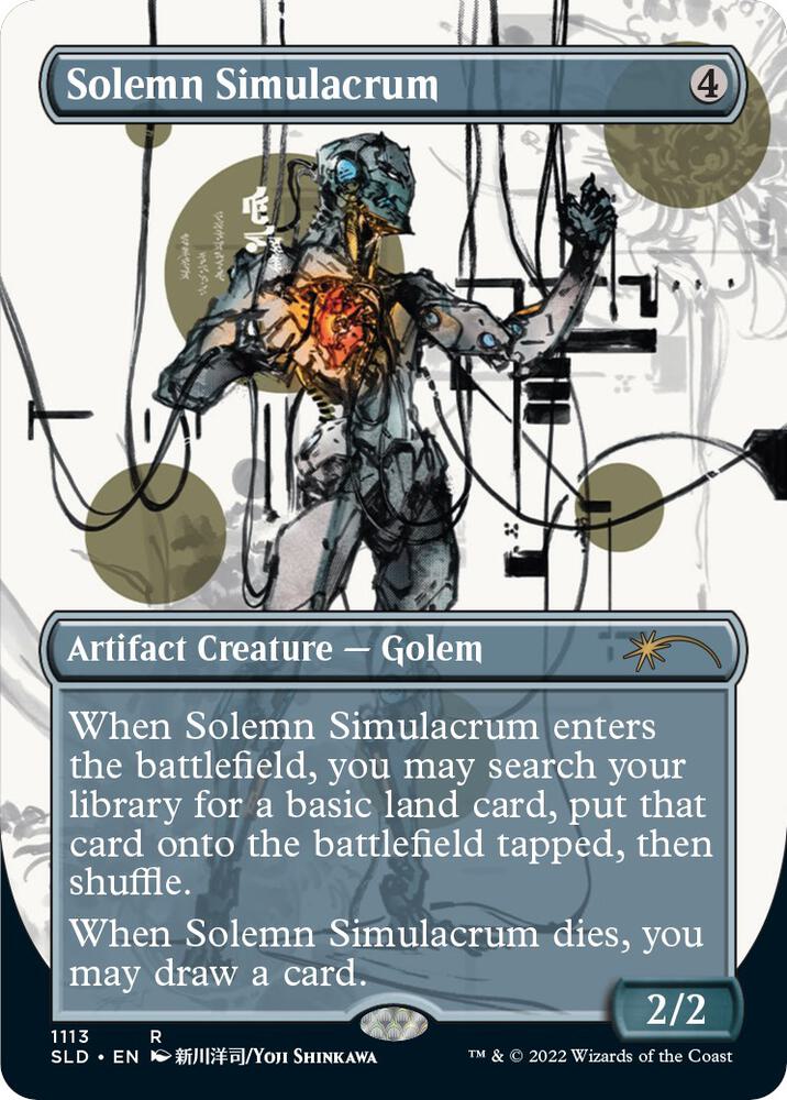 Magic Solemn Simulacrum #1113 Secret Lair Drop Series Rare Foil Near Mint English Trading Card — catalog front, TCGplayer SKU 6660040