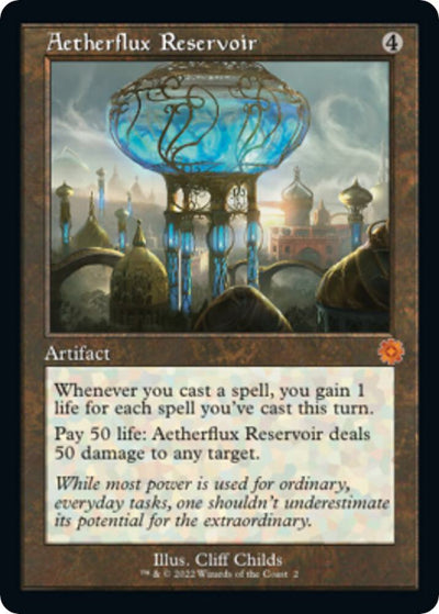 Magic Aetherflux Reservoir #2 The Brothers' War: Retro Frame Artifacts Mythic Rare Non-Foil Near Mint Trading Card
