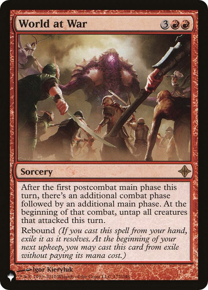 Magic World at War #172/248 The List Reprints Rare Non-Foil Near Mint English Trading Card — catalog front, TCGplayer SKU 6734553
