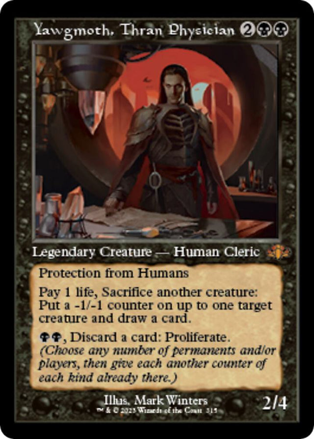 Magic Yawgmoth, Thran Physician #315 Dominaria Remastered Retro Frame Foil Near Mint English Trading Card — catalog front, TCGplayer SKU 6787518