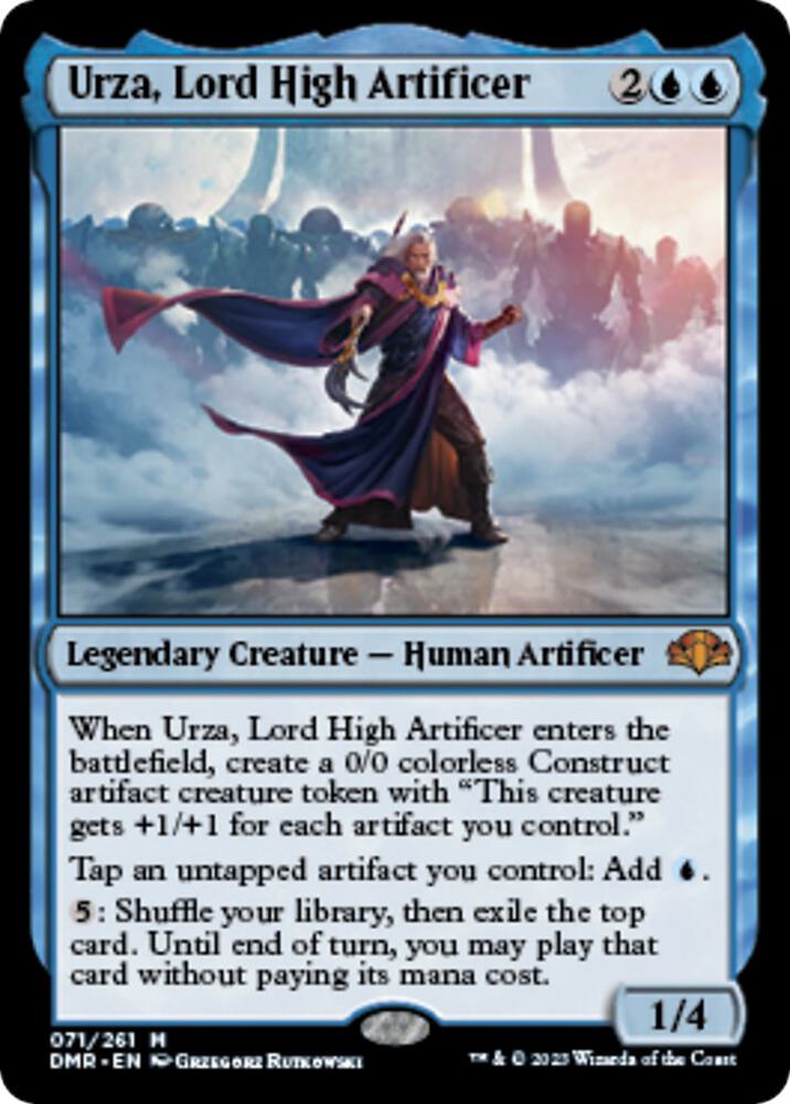 Magic Urza, Lord High Artificer #71 Dominaria Remastered Mythic Rare Foil Near Mint English Trading Card — catalog front, TCGplayer SKU 6787790