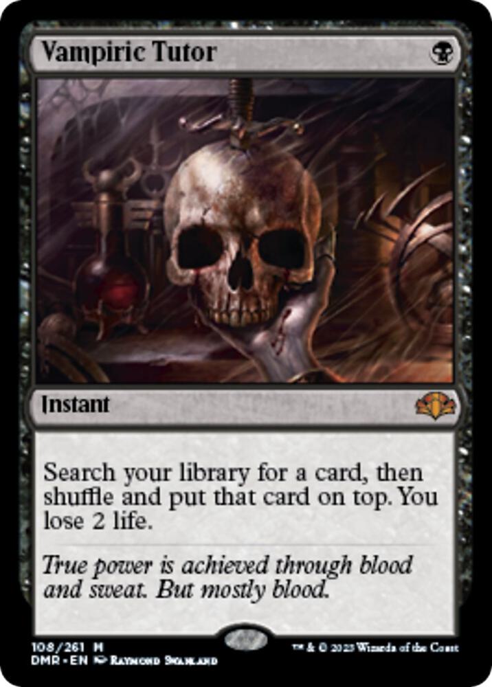Magic Vampiric Tutor #108 Dominaria Remastered Mythic Rare Non-Foil Near Mint Trading Card