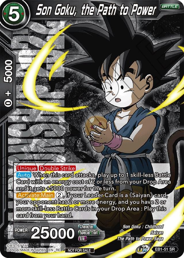Dragon Ball Super CCG Son Goku, the Path to Power #EB1-51 Promotion Cards Championship 2022 Celebration Pack Foil Near Mint English Trading Card — catalog front, TCGplayer SKU 6922985