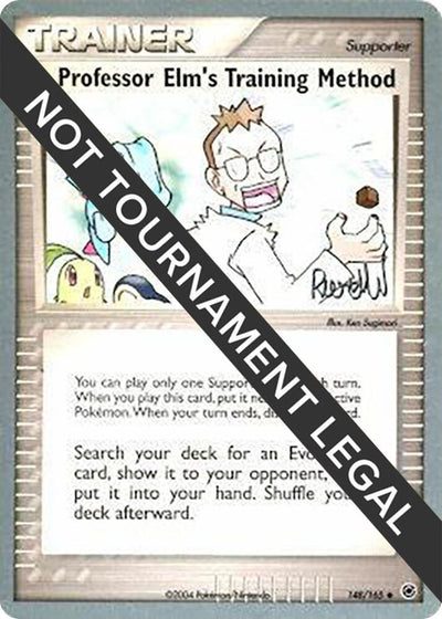Pokémon Professor Elm's Training Method - 2004 #148/165 World Championship Decks Reed Weichler Non-Foil Near Mint English Trading Card — catalog front, TCGplayer SKU 6923386