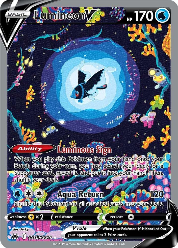 Pokémon Lumineon V #GG39/GG70 SWSH: Crown Zenith: Galarian Gallery Ultra Rare Holofoil Near Mint Trading Card
