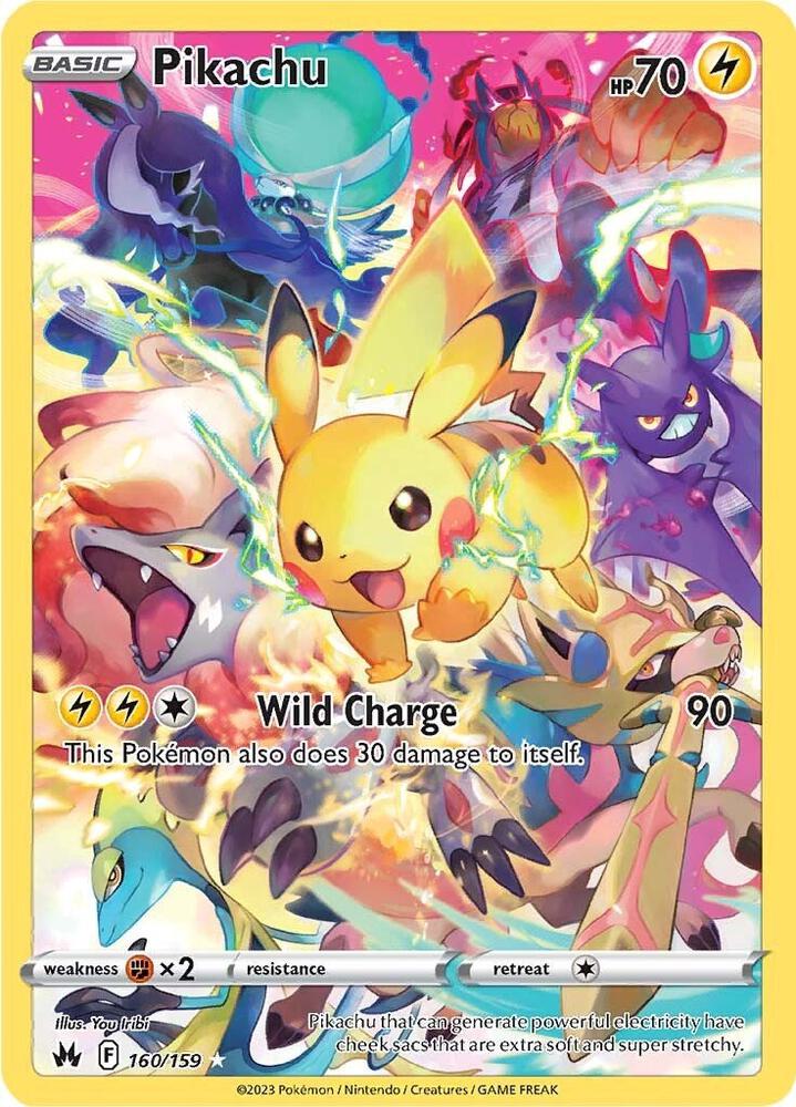 Pokémon Pikachu #160/159 SWSH: Crown Zenith Secret Holofoil Near Mint Trading Card
