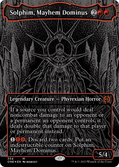 Magic Solphim, Mayhem Dominus #354 Phyrexia: All Will Be One Oil Slick Raised Foil Foil Near Mint Trading Card