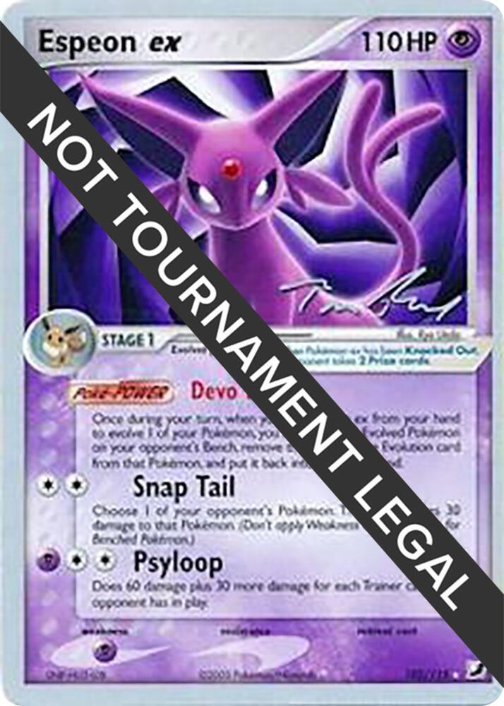 Pokémon Espeon ex - 2007 #102/115 World Championship Decks Tom Roos Non-Foil Lightly Played English Trading Card — catalog front, TCGplayer SKU 6967340