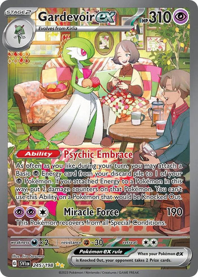 Pokémon Gardevoir ex #245/198 SV01: Scarlet & Violet Base Set Special Illustration Rare Holofoil Moderately Played Trading Card