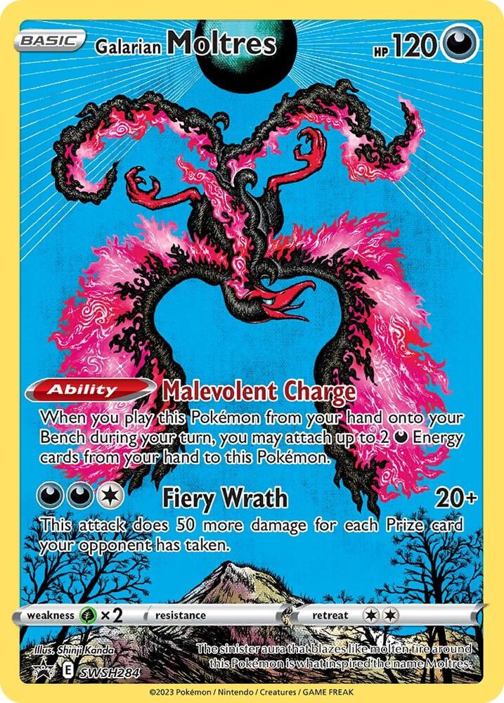 Pokémon Galarian Moltres #SWSH284 SWSH: Sword & Shield Promo Cards Promo Holofoil Near Mint English Trading Card — catalog front, TCGplayer SKU 7029112