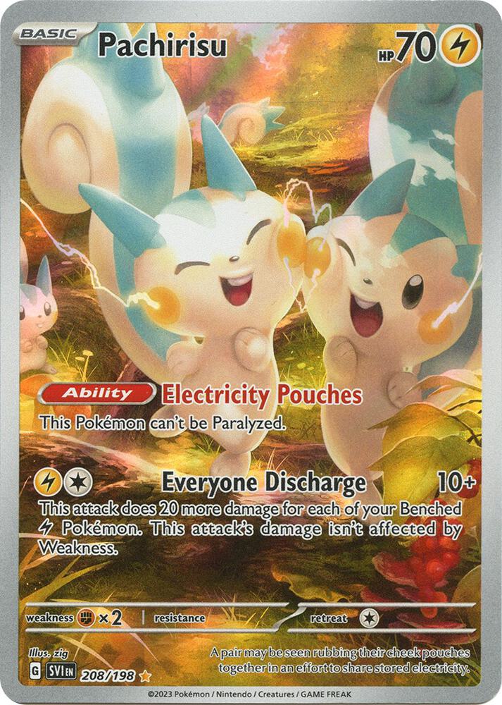 Pokémon Pachirisu #208/198 SV01: Scarlet & Violet Base Set Illustration Rare Holofoil Near Mint Trading Card