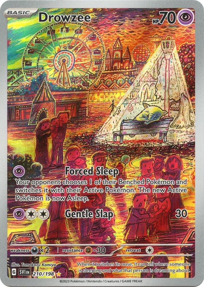 Pokémon Drowzee #210/198 SV01: Scarlet & Violet Base Set Illustration Rare Holofoil Near Mint Trading Card