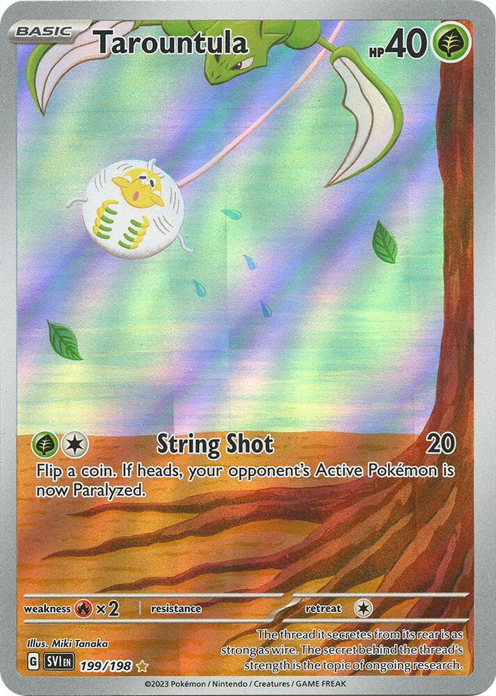 Pokémon Tarountula #199/198 SV01: Scarlet & Violet Base Set Illustration Rare Holofoil Near Mint English Trading Card — catalog front, TCGplayer SKU 7042662