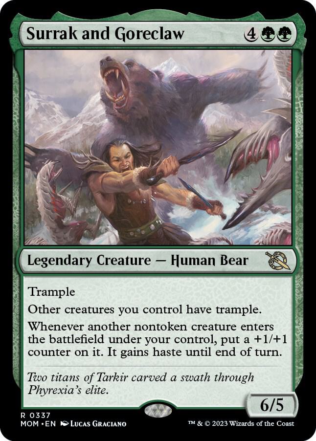 Magic Surrak and Goreclaw #337 March of the Machine Rare Non-Foil Near Mint English Trading Card — catalog front, TCGplayer SKU 7045916
