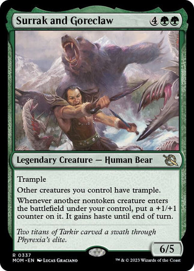 Magic Surrak and Goreclaw #337 March of the Machine Rare Non-Foil Near Mint English Trading Card — catalog front, TCGplayer SKU 7045916