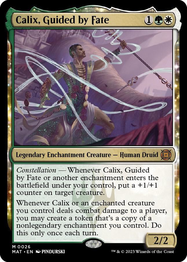Magic Calix, Guided by Fate #26 March of the Machine: The Aftermath Mythic Rare Foil Near Mint English Trading Card — catalog front, TCGplayer SKU 7139217