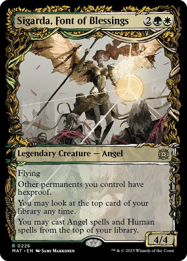 Magic Sigarda, Font of Blessings #226 March of the Machine: The Aftermath Halo Foil Foil Near Mint Trading Card