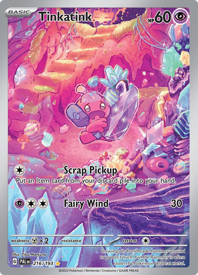 Pokémon Tinkatink #216/193 SV02: Paldea Evolved Illustration Rare Holofoil Near Mint Trading Card