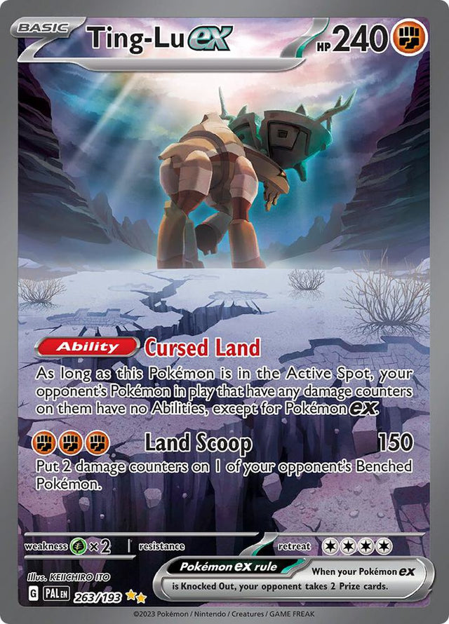 Pokémon Ting-Lu ex #263/193 SV02: Paldea Evolved Special Illustration Rare Holofoil Near Mint English Trading Card — catalog front, TCGplayer SKU 7160444
