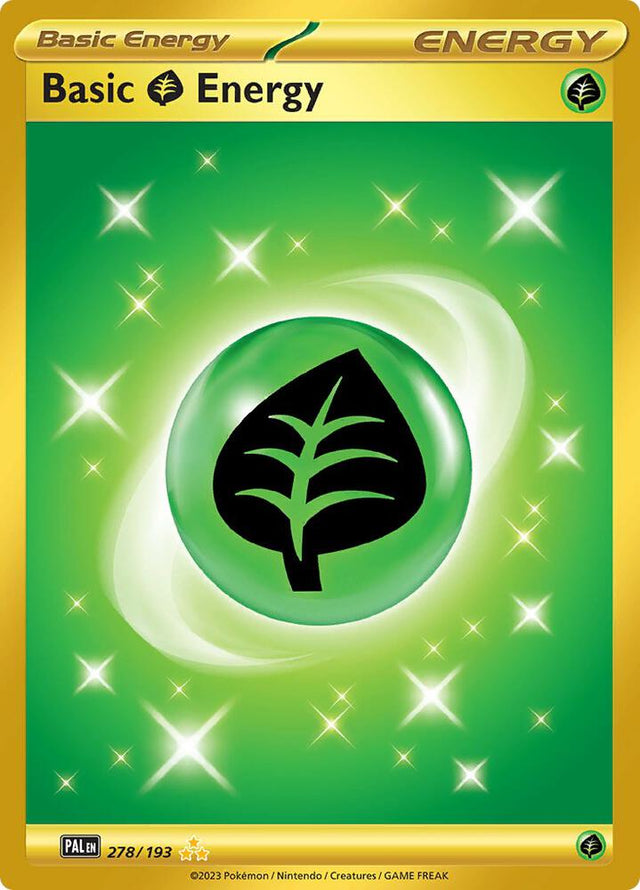 Pokémon Basic Grass Energy #278/193 SV02: Paldea Evolved Hyper Rare Holofoil Near Mint English Trading Card — catalog front, TCGplayer SKU 7160534