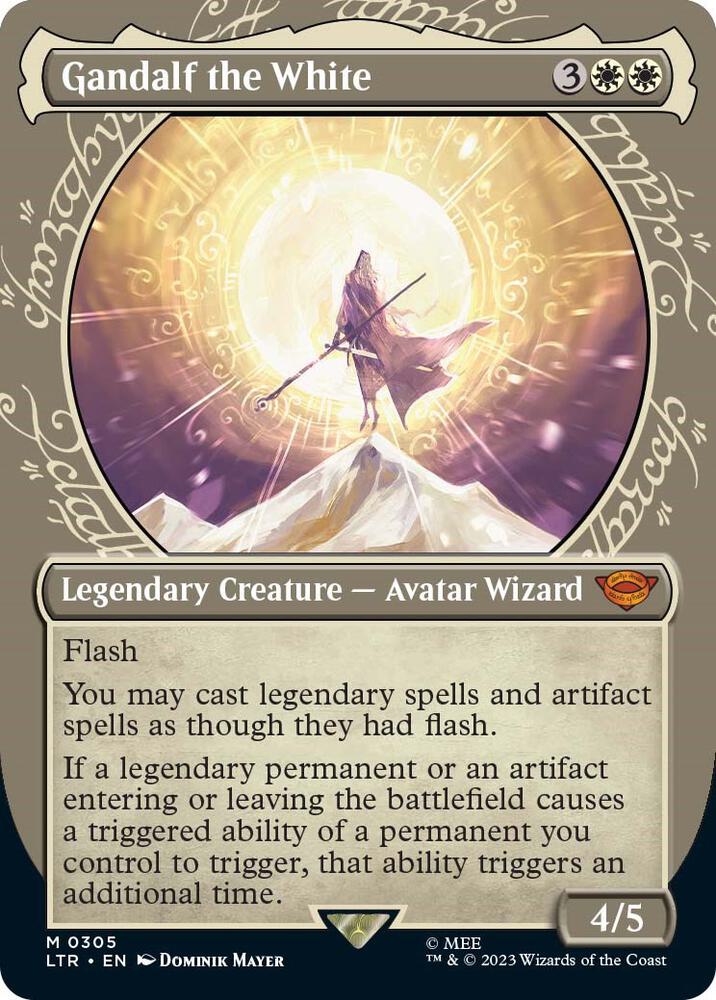 Magic Gandalf the White #305 Universes Beyond: The Lord of the Rings: Tales of Middle-earth Showcase Non-Foil Near Mint English Trading Card — catalog front, TCGplayer SKU 7165945