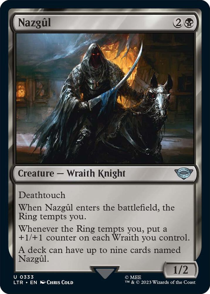 Magic Nazgul #333 Universes Beyond: The Lord of the Rings: Tales of Middle-earth Uncommon Non-Foil Near Mint English Trading Card — catalog front, TCGplayer SKU 7168245
