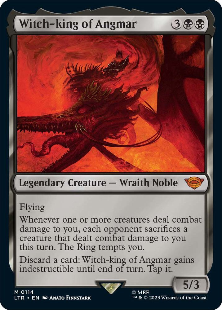 Magic Witch-king of Angmar #114 Universes Beyond: The Lord of the Rings: Tales of Middle-earth Mythic Rare Foil Near Mint English Trading Card — catalog front, TCGplayer SKU 7171415