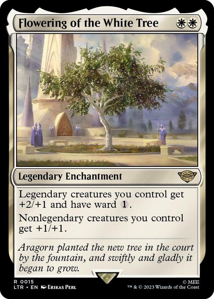 Magic Flowering of the White Tree #15 Universes Beyond: The Lord of the Rings: Tales of Middle-earth Rare Foil Near Mint English Trading Card — catalog front, TCGplayer SKU 7188784