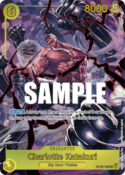 One Piece Card Game Charlotte Katakuri (123) #OP03-123 Pillars of Strength Alternate Art Foil Near Mint English Trading Card — catalog front, TCGplayer SKU 7219399