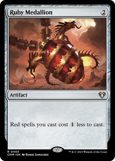 Magic Ruby Medallion #405 Commander Masters Rare Foil Near Mint English Trading Card — catalog front, TCGplayer SKU 7247006