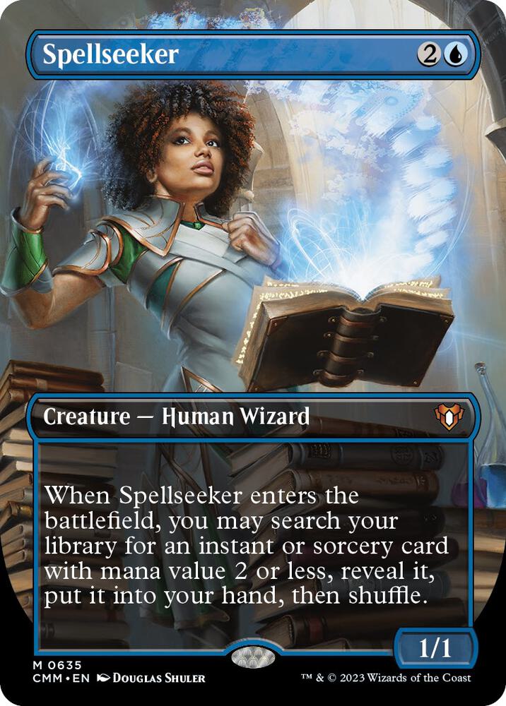 Magic Spellseeker #635 Commander Masters Borderless Foil Near Mint English Trading Card — catalog front, TCGplayer SKU 7248837