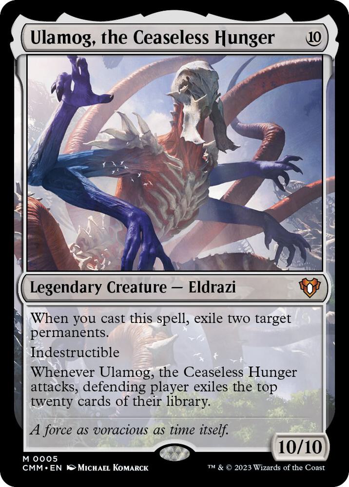 Magic Ulamog, the Ceaseless Hunger #5 Commander Masters Mythic Rare Non-Foil Near Mint English Trading Card — catalog front, TCGplayer SKU 7257797
