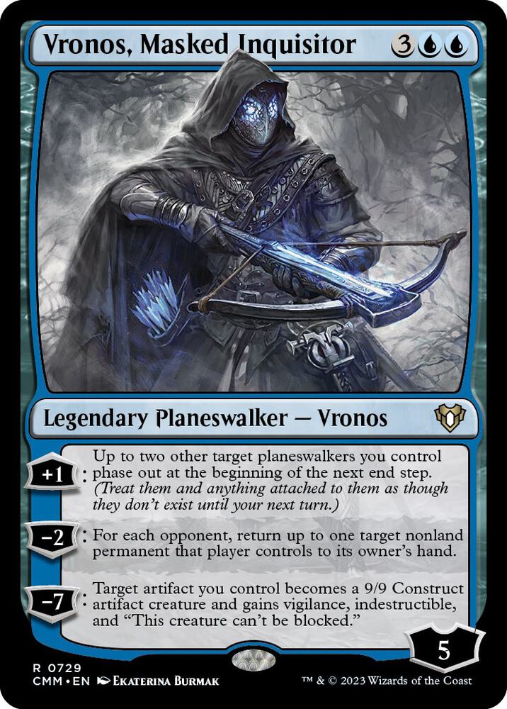 Magic Vronos, Masked Inquisitor #729 Commander Masters Rare Non-Foil Near Mint English Trading Card — catalog front, TCGplayer SKU 7284814