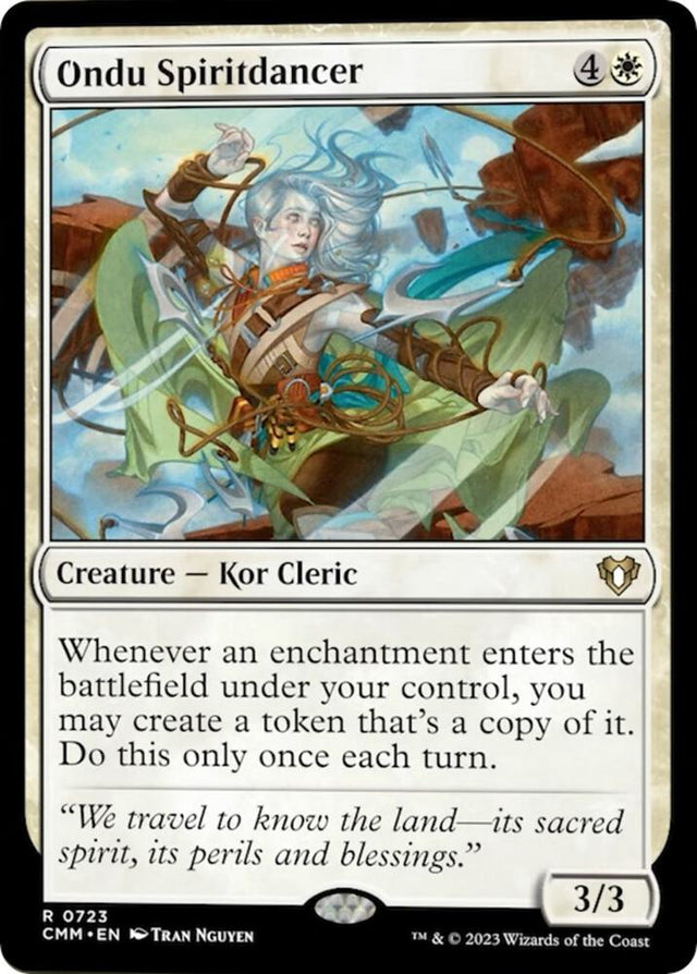 Magic Ondu Spiritdancer #723 Commander Masters Rare Non-Foil Near Mint English Trading Card — catalog front, TCGplayer SKU 7286470