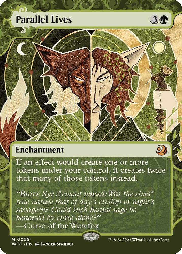 Magic Parallel Lives #58 Wilds of Eldraine: Enchanting Tales Mythic Rare Foil Near Mint English Trading Card — catalog front, TCGplayer SKU 7368672